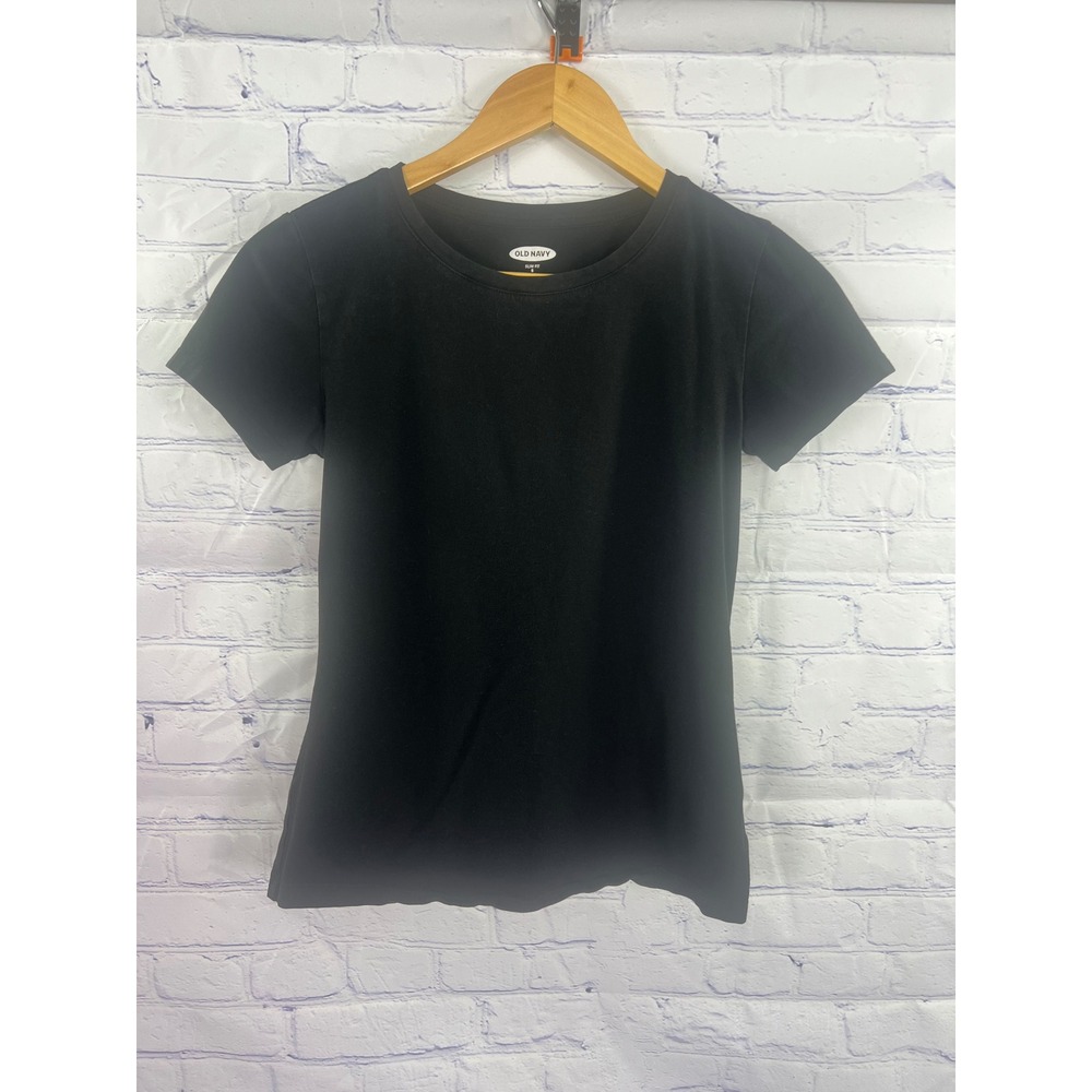 Women's old navy Slim fit crew neck t-shirt black size small
